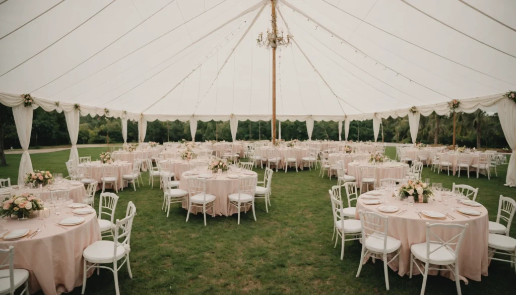 disposition table mariage pour 100 personnes