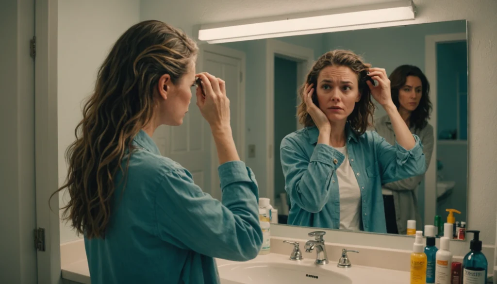cheveux poisseux après lavage
